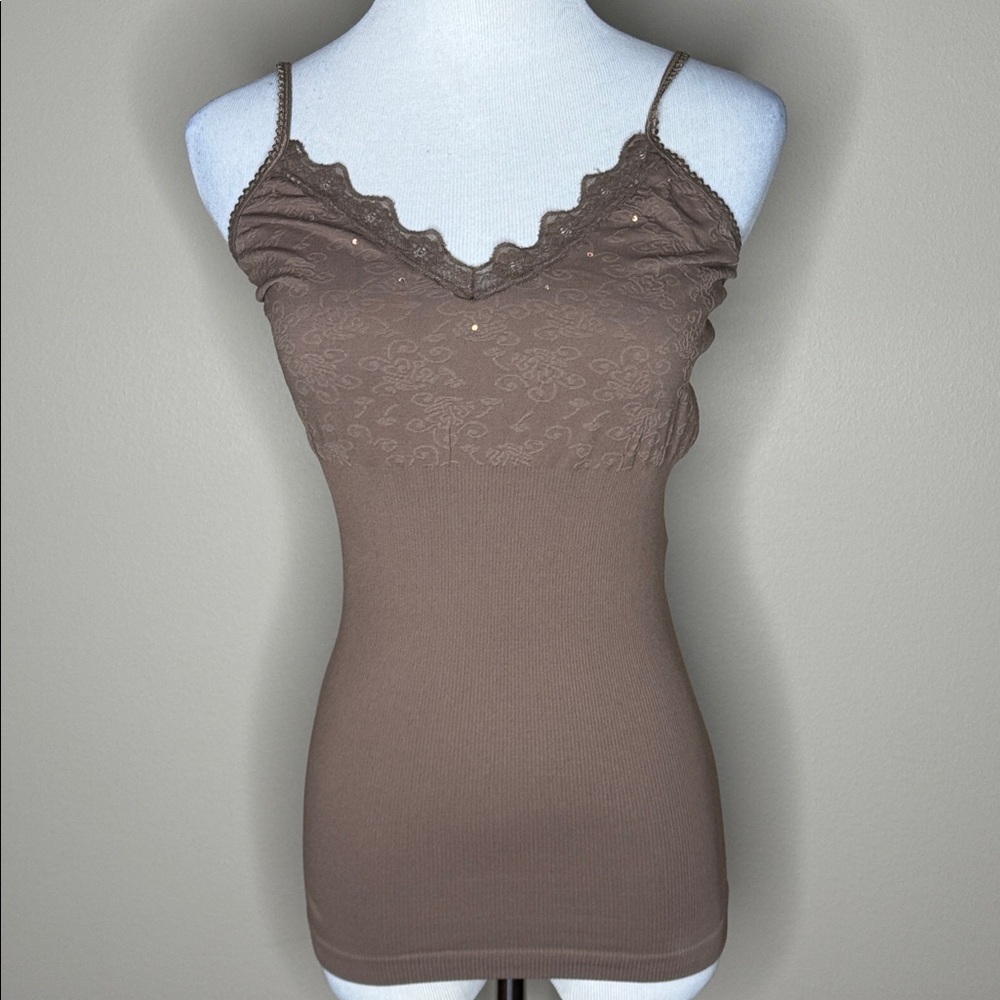 Express womens brown camisole with sequins size M/L.
